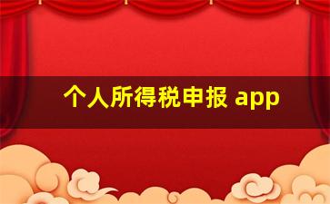 个人所得税申报 app